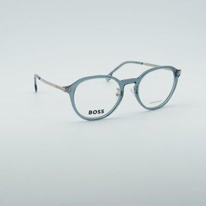 Hugo Boss BOSS 1615/F 0B88 00 Eyeglasses Blue/Silver 52mm Round Frame